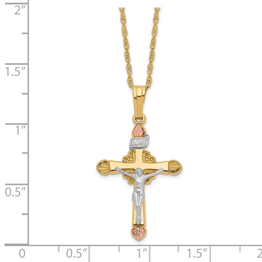 10k & 12k Black Hills Gold Crucifix Necklace