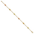 10k Tri-color Gold Black Hills Roses Bracelet