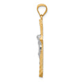 10K w/Rhodium Passion Crucifix Pendant