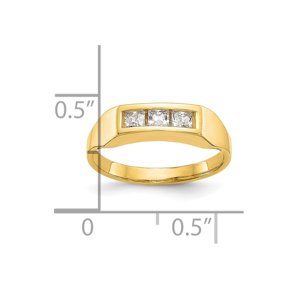 10k CZ Polished Child's Ring