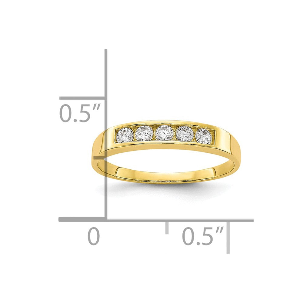 10k CZ Polished Child's Ring