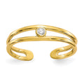 10k CZ Toe Ring