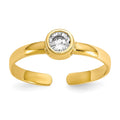 10k CZ Toe Ring