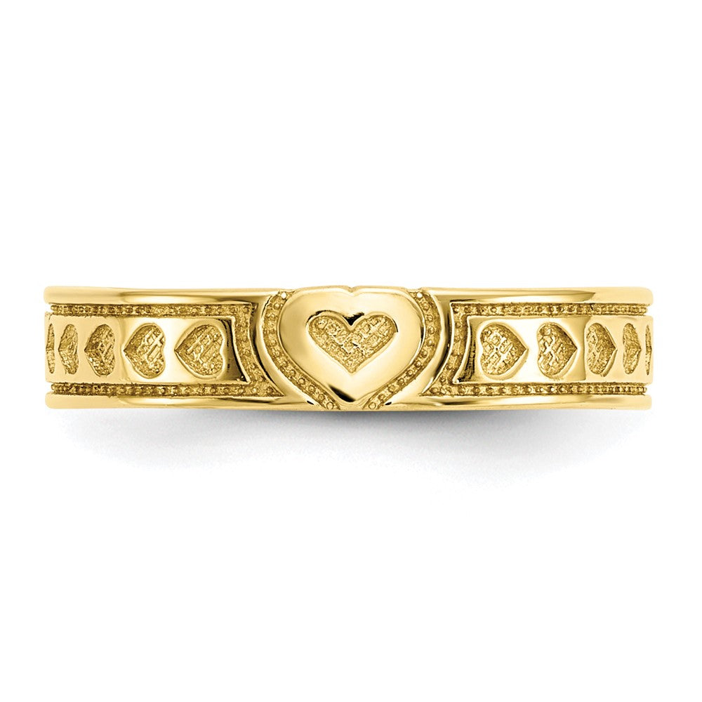 10k Heart Toe Ring