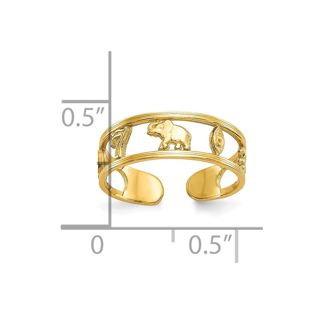 10k Luck Toe Ring