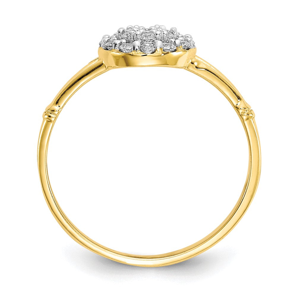 10k CZ Cluster Ring
