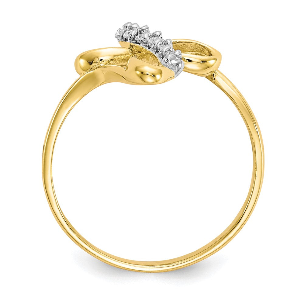 10k CZ Cross Ring