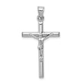 10k White Gold Crucifix Pendant