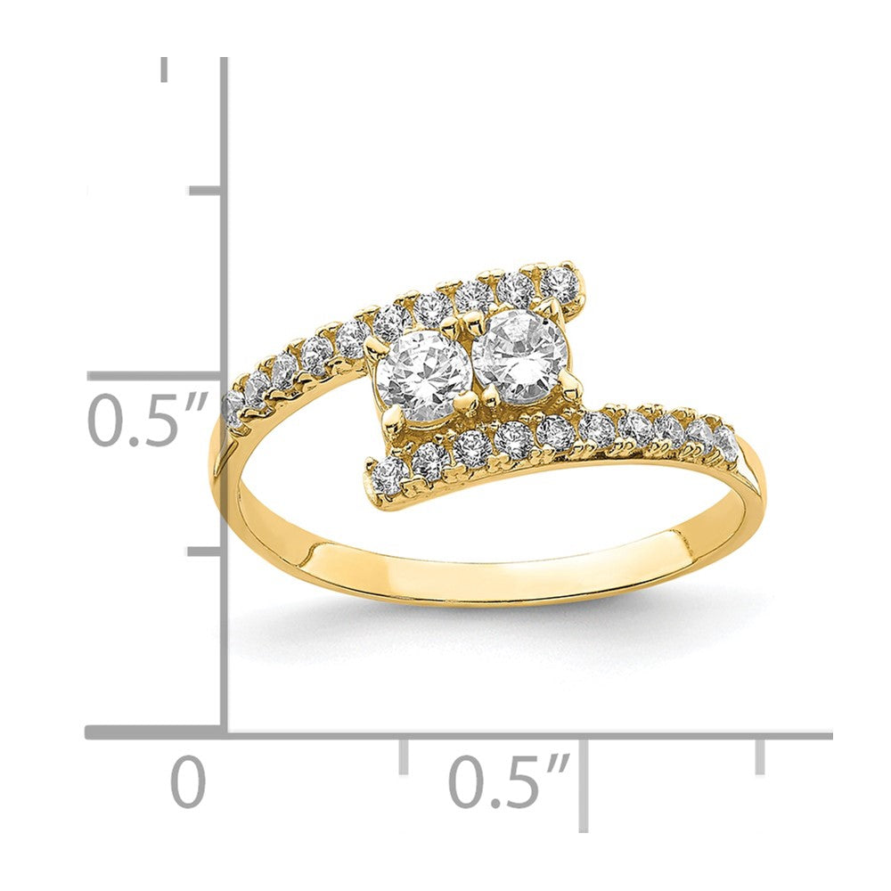 10K CZ Fancy Ring