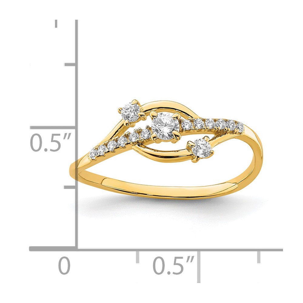 10K CZ Fancy Ring