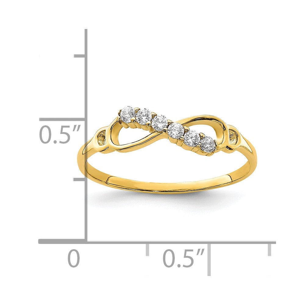 10K CZ Infinity Ring