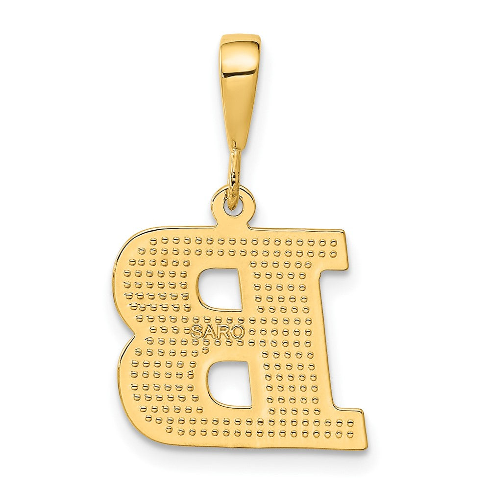 10k Initial B Pendant