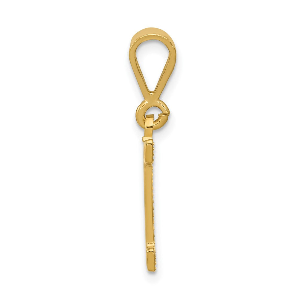 10KY Initial I Pendant