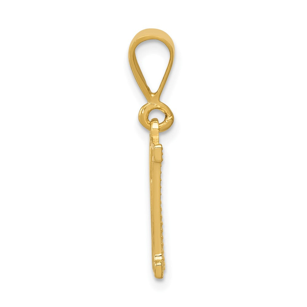10KY Initial M Pendant