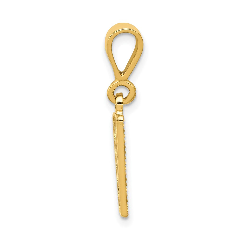 10KY Initial W Pendant