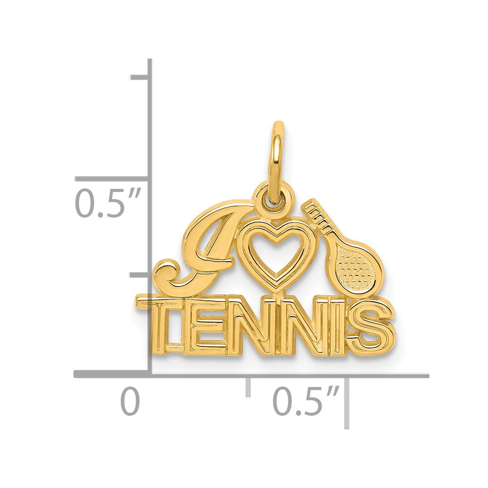 10K I HEART TENNIS Charm