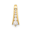 10K Polished CZ Fancy Chain Slide