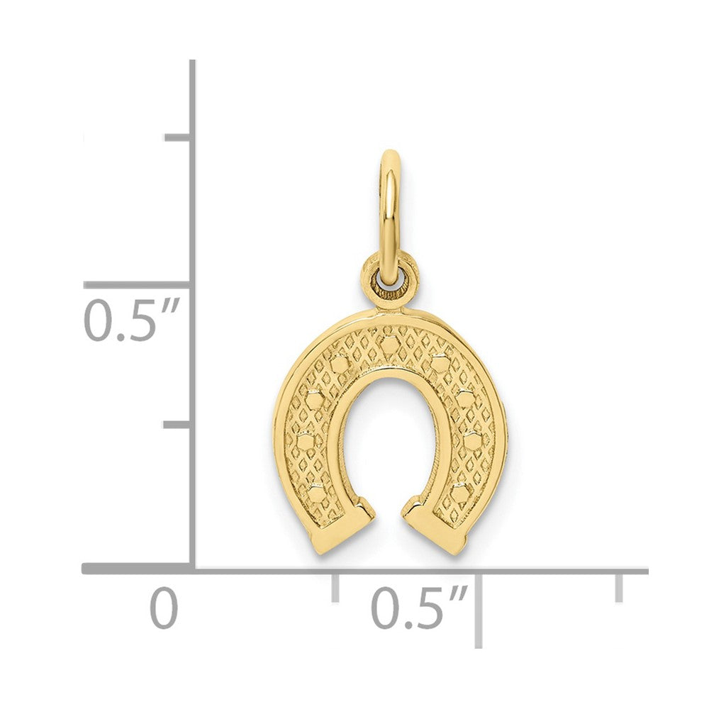 10k Horseshoe Charm