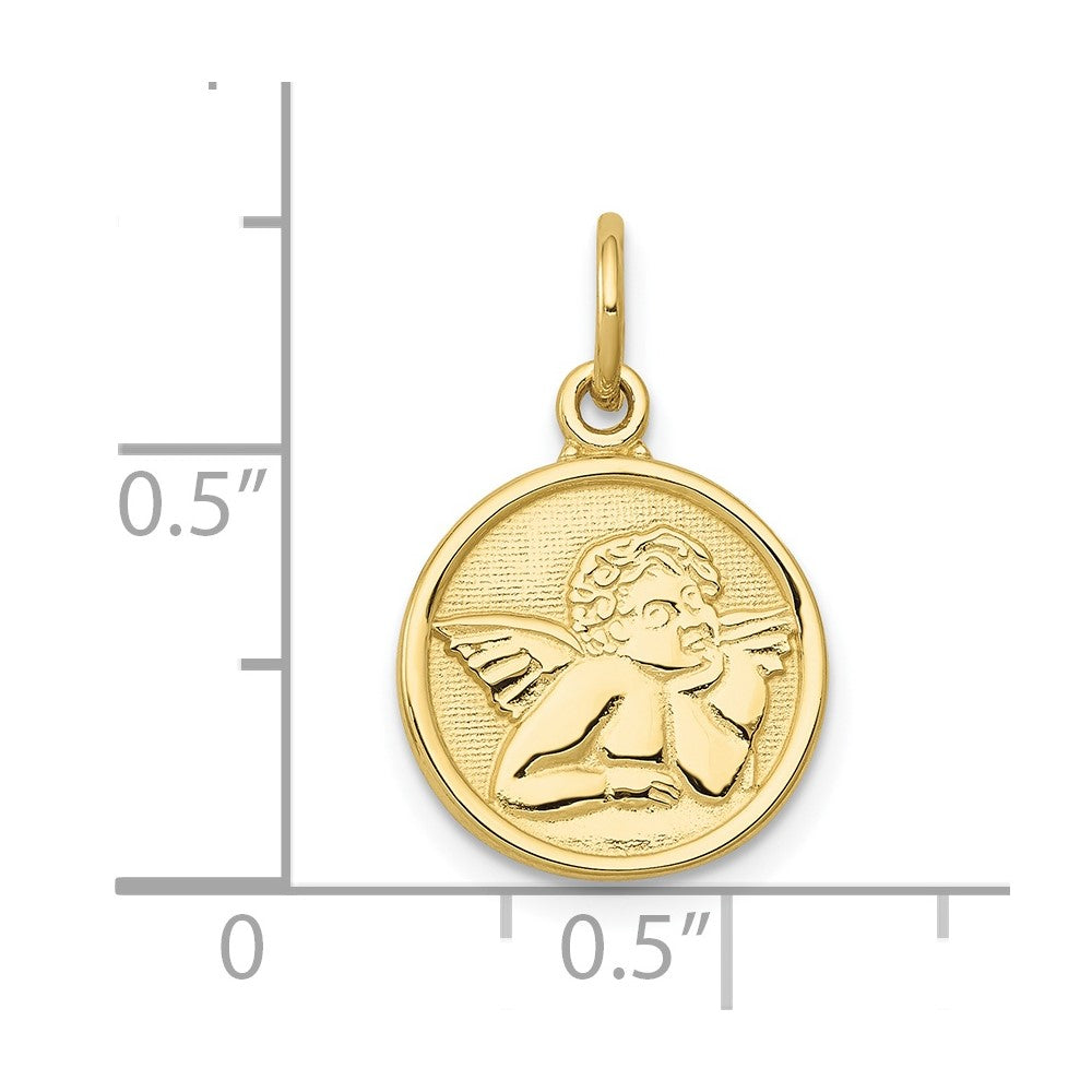 10k Polished Angel Charm