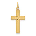 10k Diamond-cut Cross Pendant