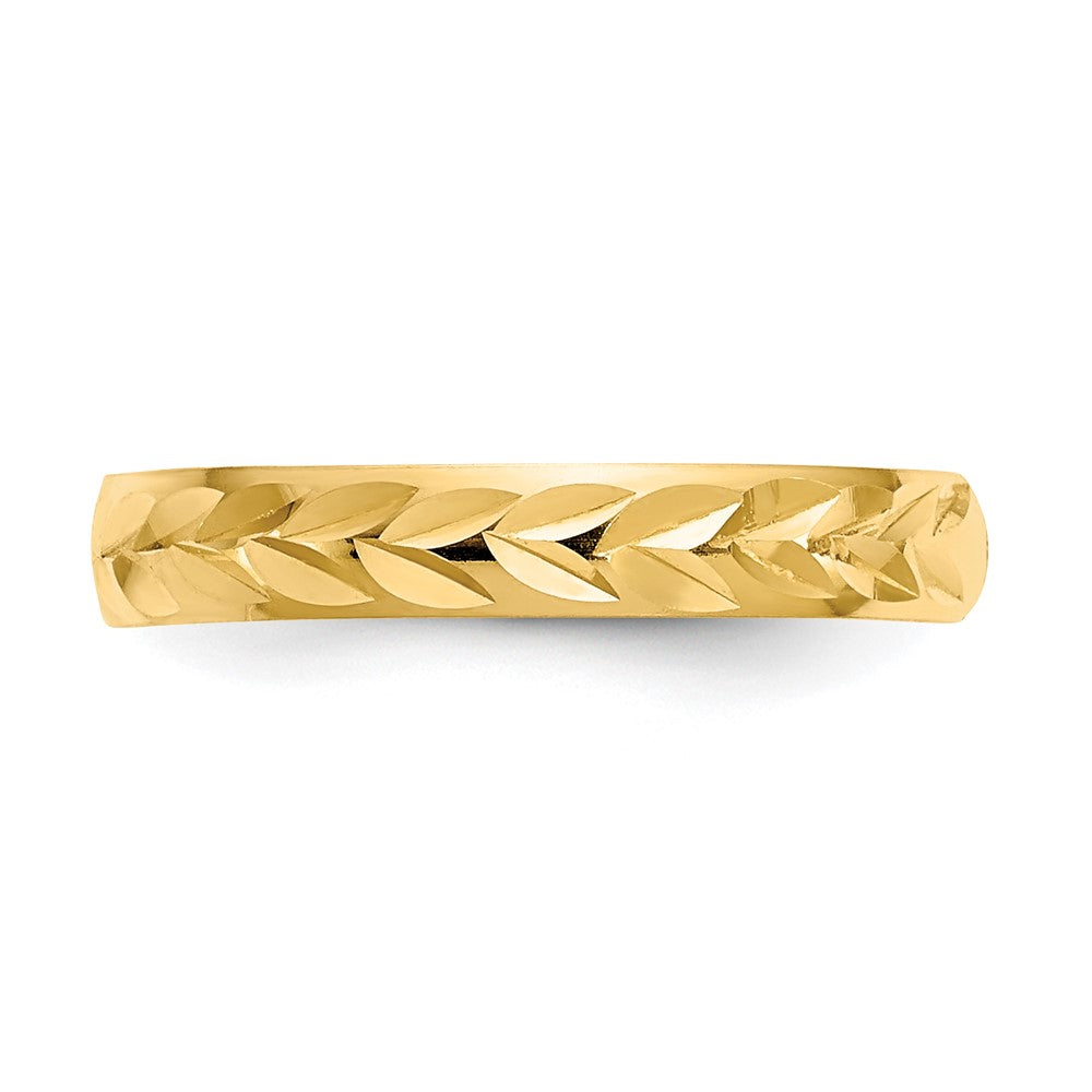 10K Diamond-Cut Toe Ring