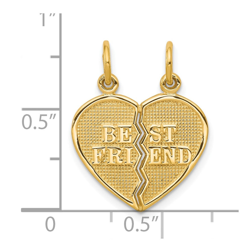 10K BEST FRIEND 2 Piece Break-A-Part Charm