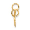 10K Heart and Key Break-apart Charm