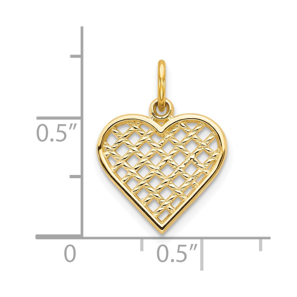 10k Heart Charm