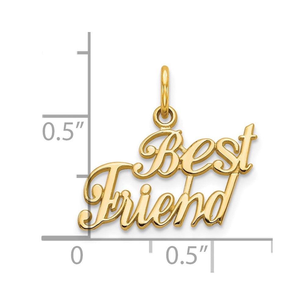 10K BEST FRIEND Charm