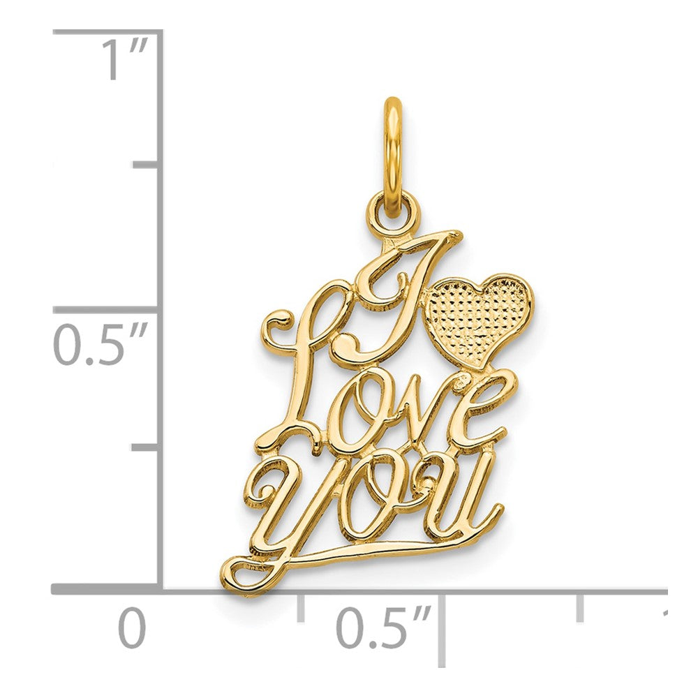 10K I LOVE YOU Charm