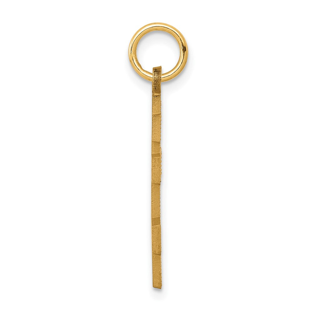 10k Solid Flat-Backed Eastern Orthodox Cross Pendant