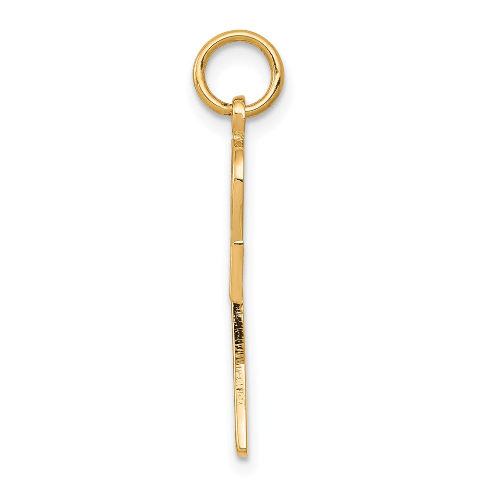 10k Solid Flat-Backed Ankh/Egyptian Cross Pendant