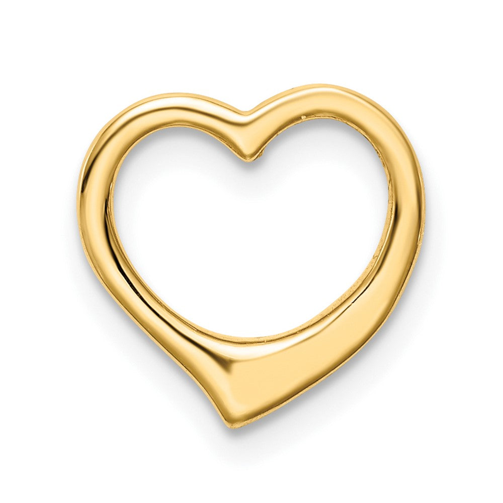 10K Polished Heart Chain Slide