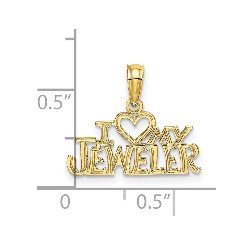10k I HEART MY JEWELER Charm