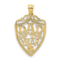 10K DAD OF THE YEAR Plaque Pendant