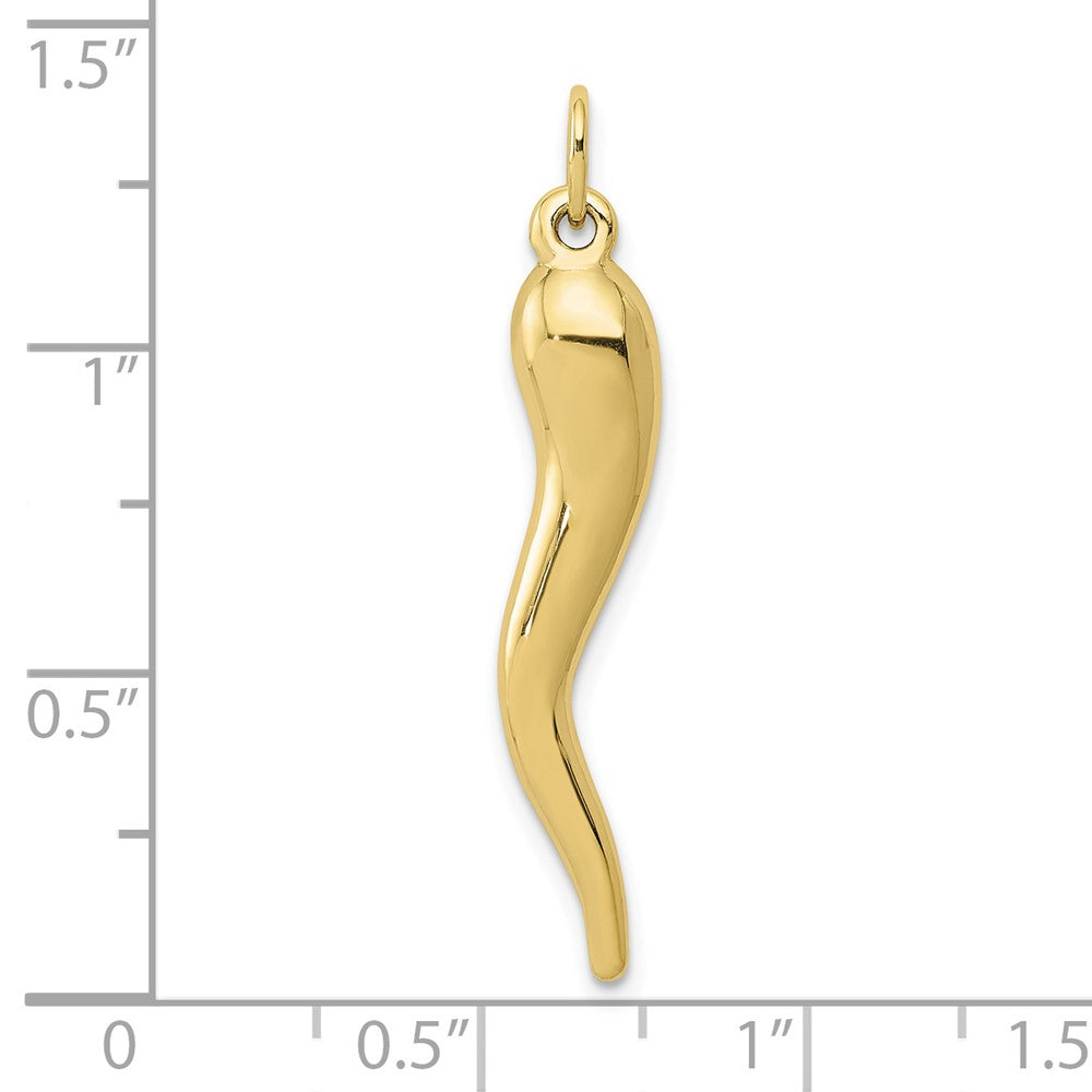 10k Italian Horn Charm