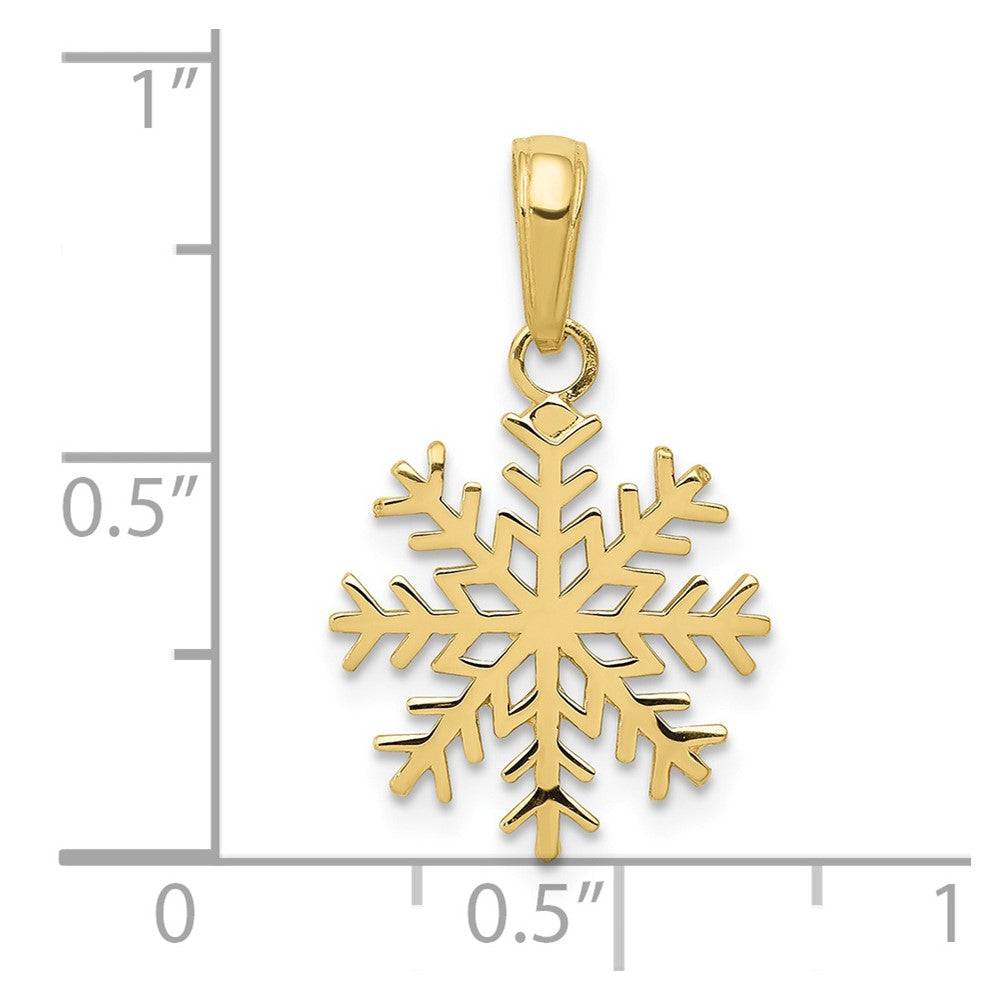 10k Snowflake Pendant