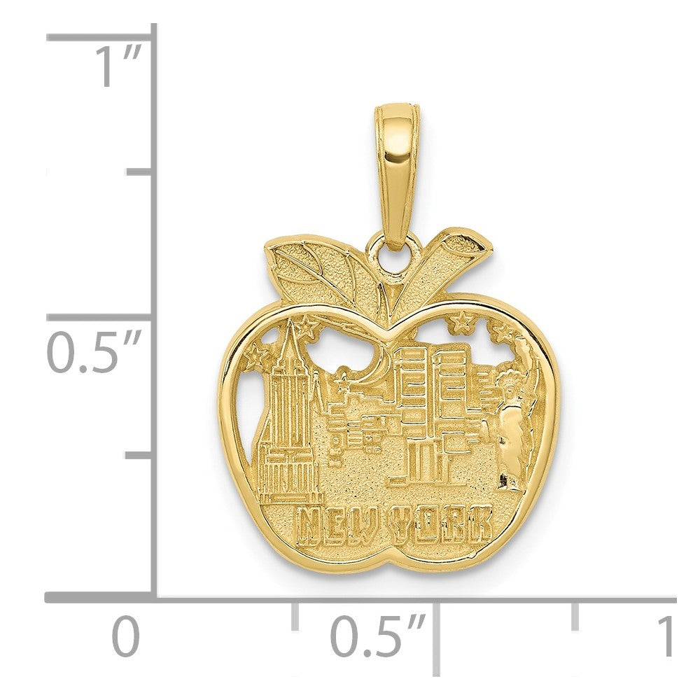 10k New York City Skyline in Apple Pendant