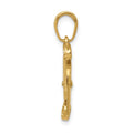 10k 3-D Moveable Scissors Pendant