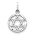 10K White Gold Star Of David Charm