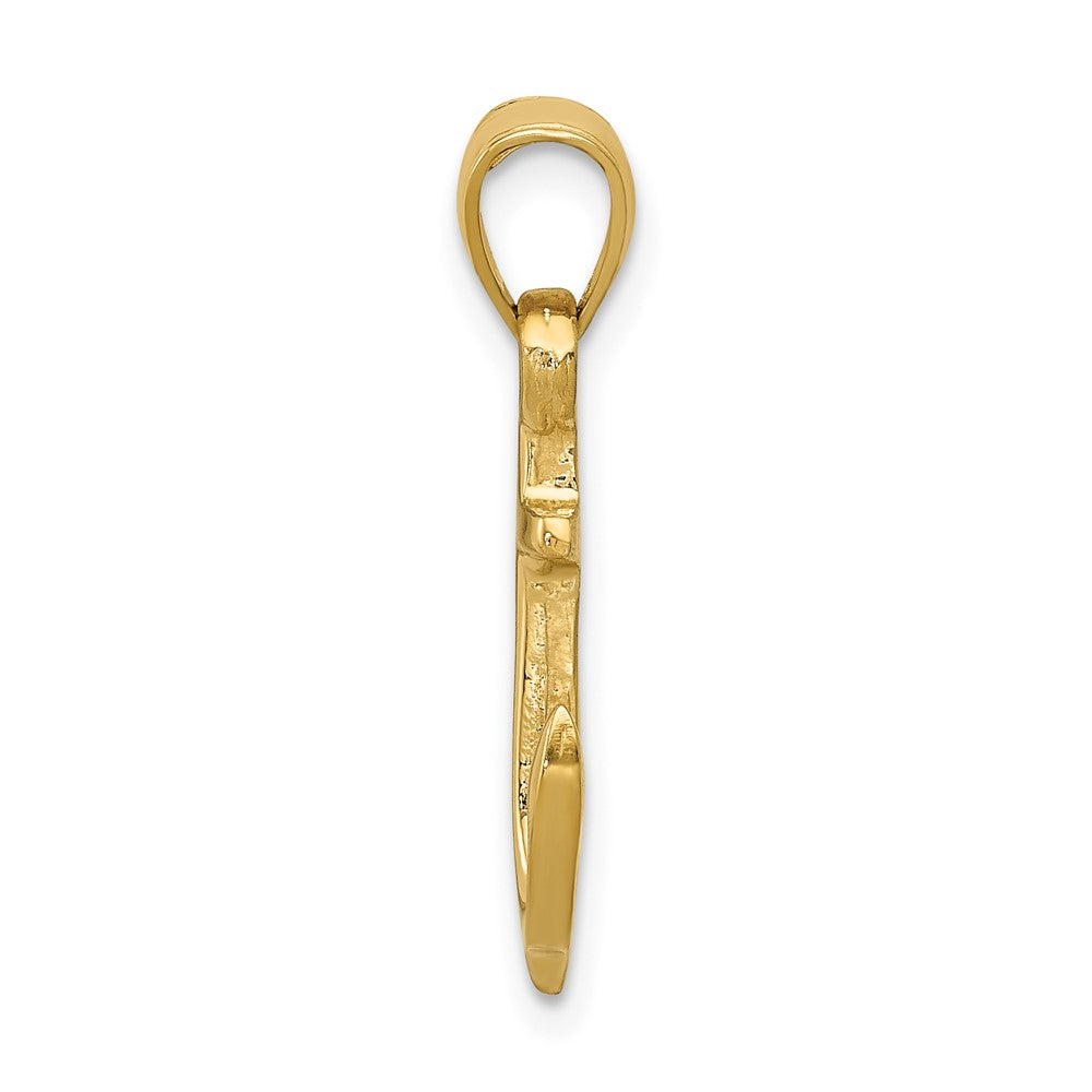 10k Anchor Pendant