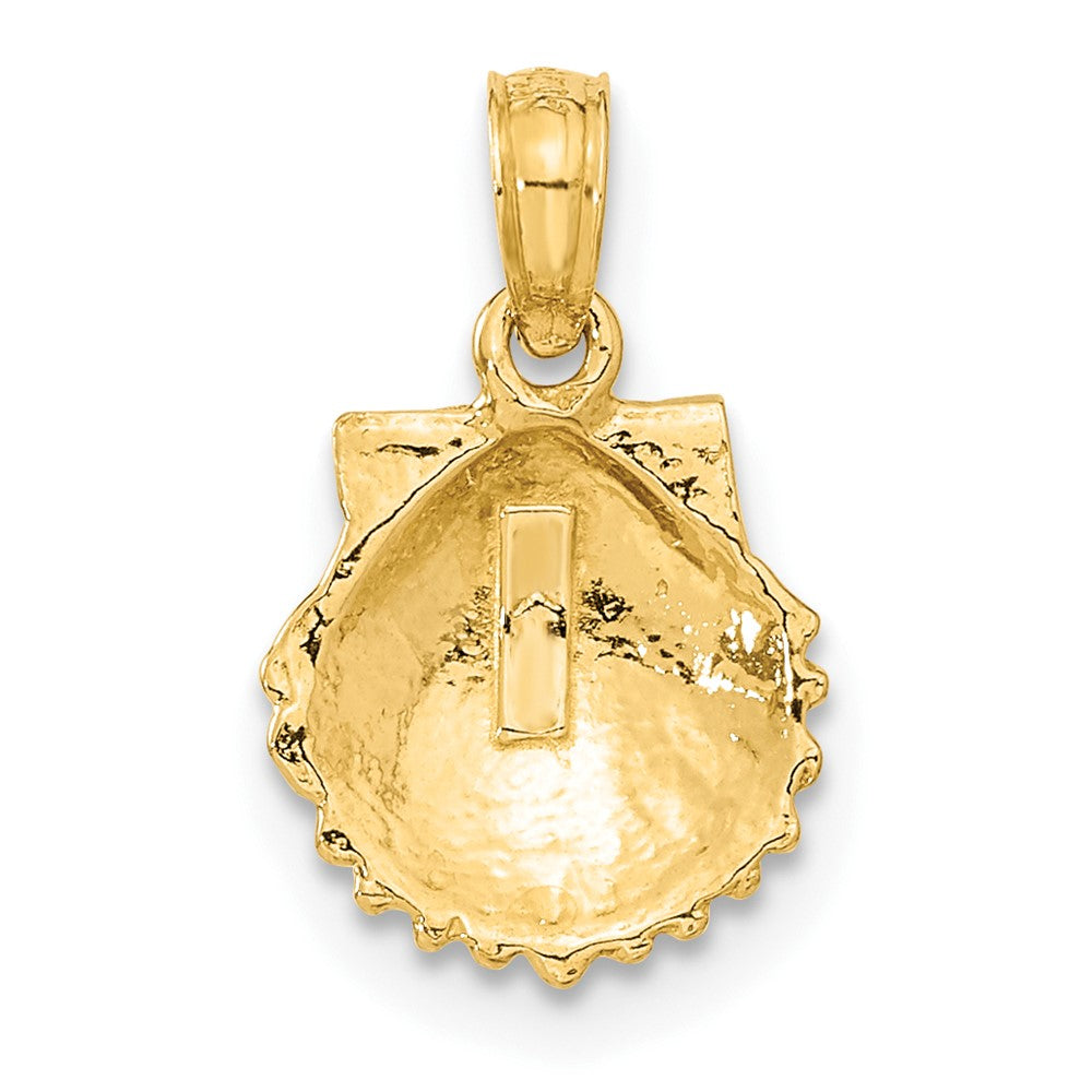 10k Scallop Shell Pendant
