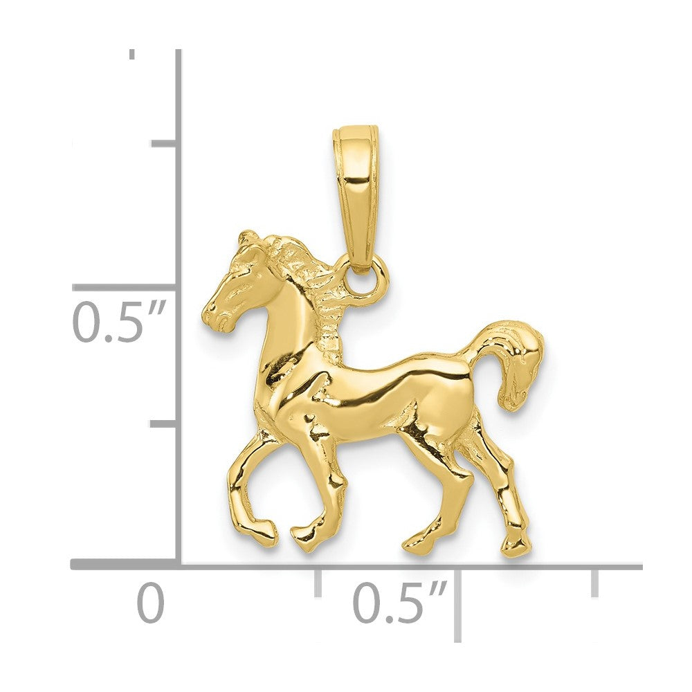 10k Standing Horse Pendant