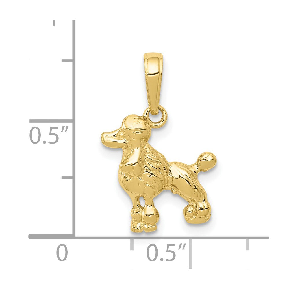 10K Poodle Dog Pendant