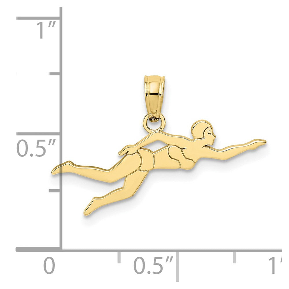10k Female Swimmer Charm