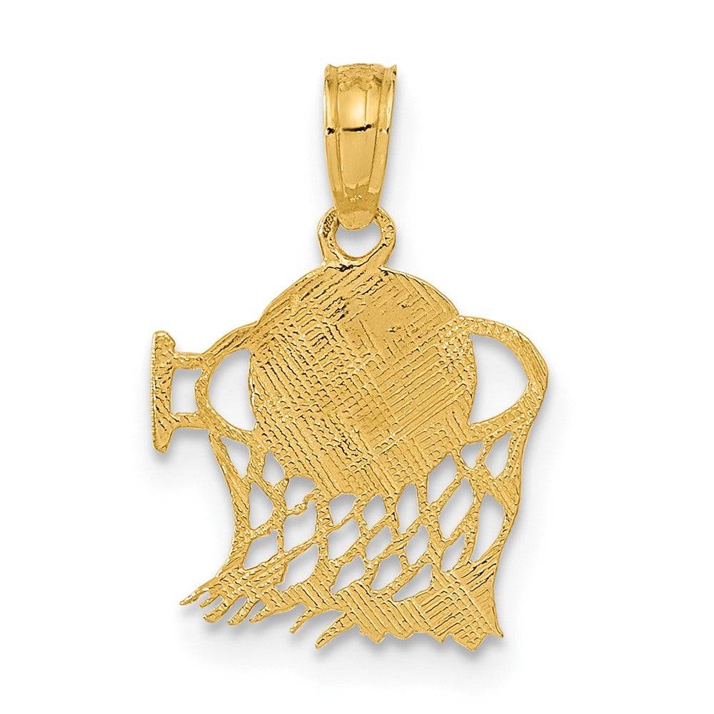 10K Basketball in Net Pendant
