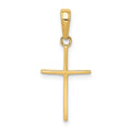 10K Polished Cross Pendant