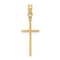 10K Polished Cross Pendant