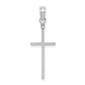 10K White Gold Polished Cross Pendant