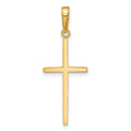 10K Polished Cross Pendant